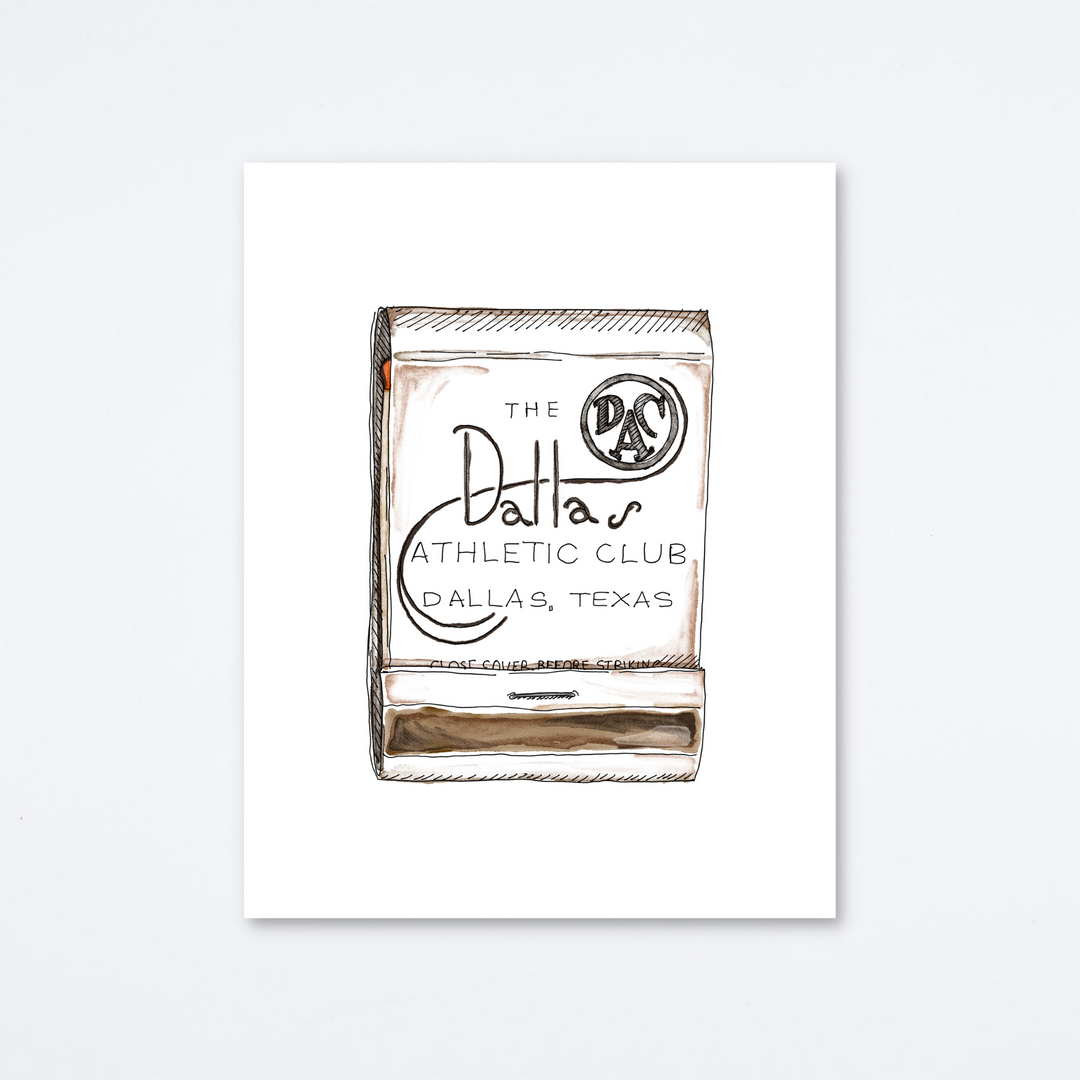 Dallas Athletic Club Scroll Art Print